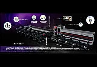 Novo Máquina de Cortar Laser de Tubo Automático de Carga e Descarregamento Modelo- LT8020E