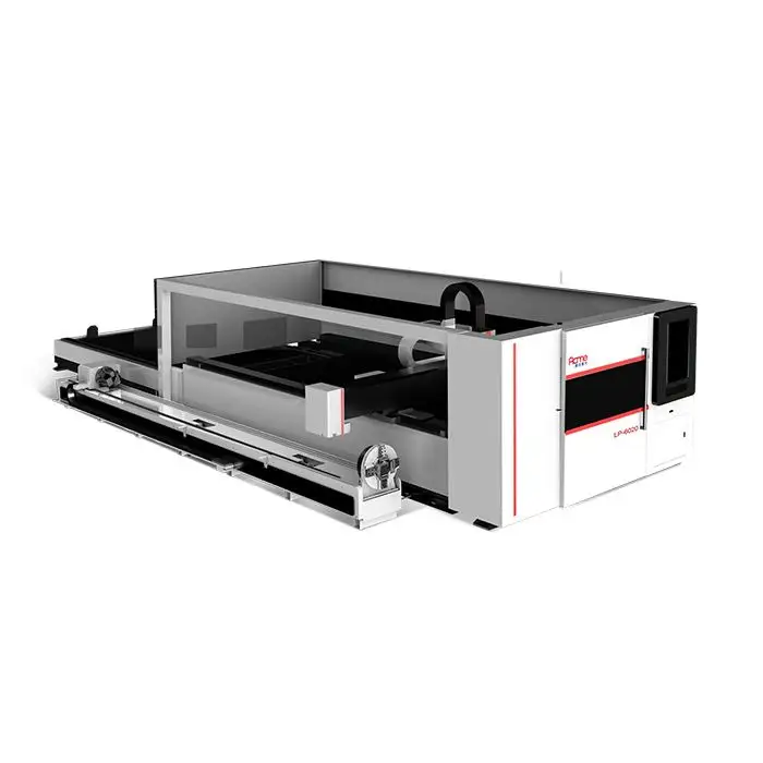 Machine de coupe laser à fibres optiques à double usage pour tôles métalliques et tubes CNC