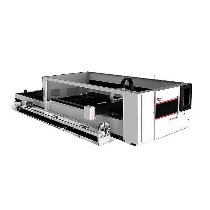 Machine de coupe laser à fibres optiques à double usage pour tôles métalliques et tubes CNC