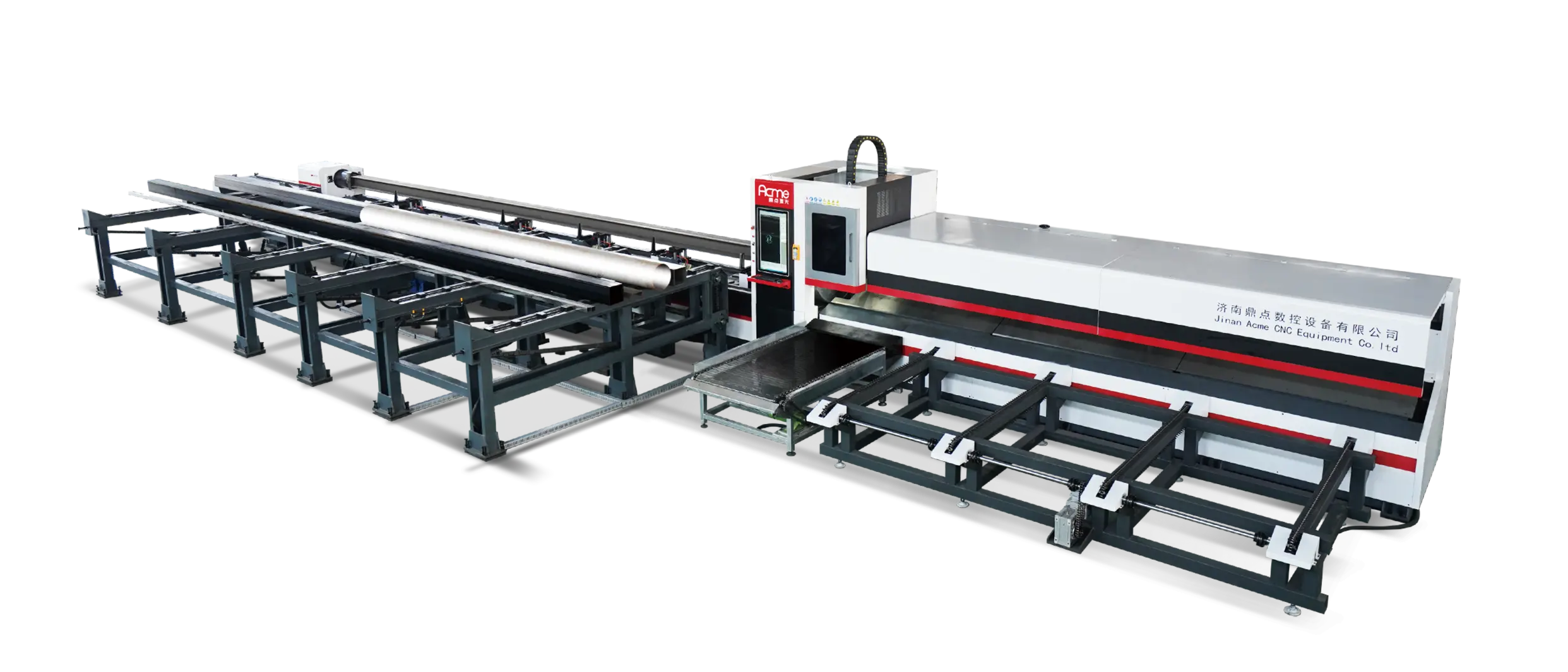 12M TUBE LENGTH HEAVY TUBES TUBE CUTTING MACHINE WITH 350MM CHUCK